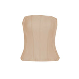 Strapless Ruched Bodycon Top - Khaki [ZGY2QWRZ]