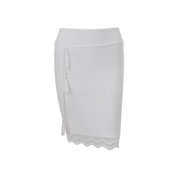 Lace Patchwork Two-Piece Skirt Set - White Skirt [YQOOG0UQ]