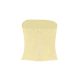 Strapless Ruched Bodycon Top - Yellow [435WQYDR]