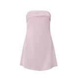 Ruched Twist Front Mini Dress - Pink [I26I022A]