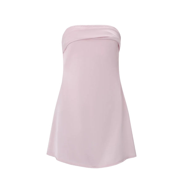 Ruched Twist Front Mini Dress - Pink [I26I022A]