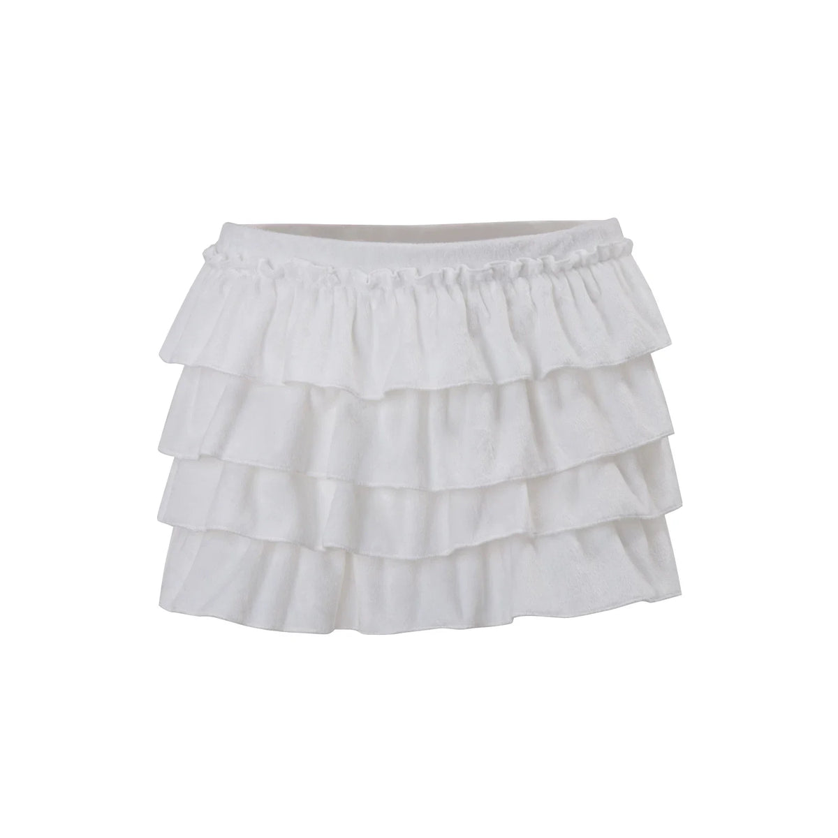 Furry Halter Ruffle Short Set - White Skort [8D35VYJE]
