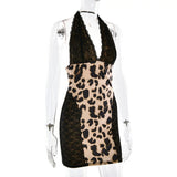 Leopard Print Bodycon Mini Dress - Leopard Print [MYJUKWCB]