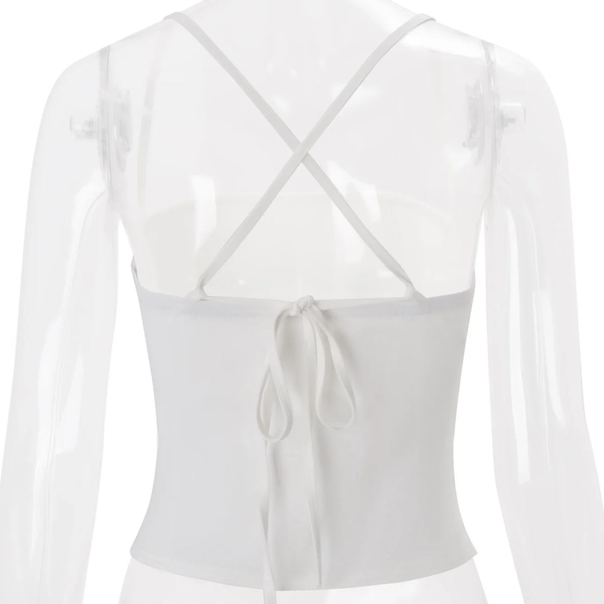 Button Detail Back Tie Camisole