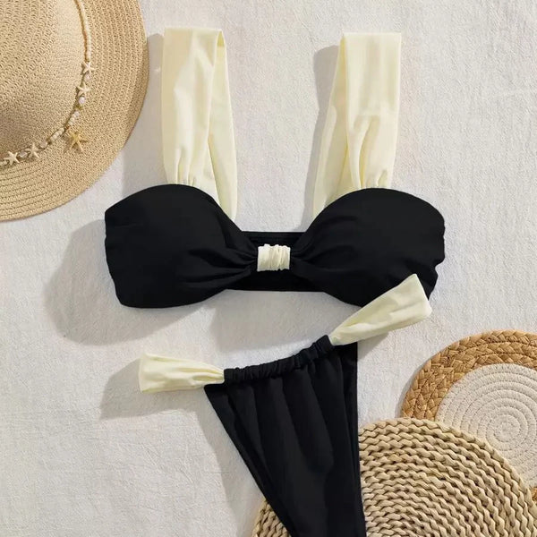 Naia Contrast Trim Bikini Set