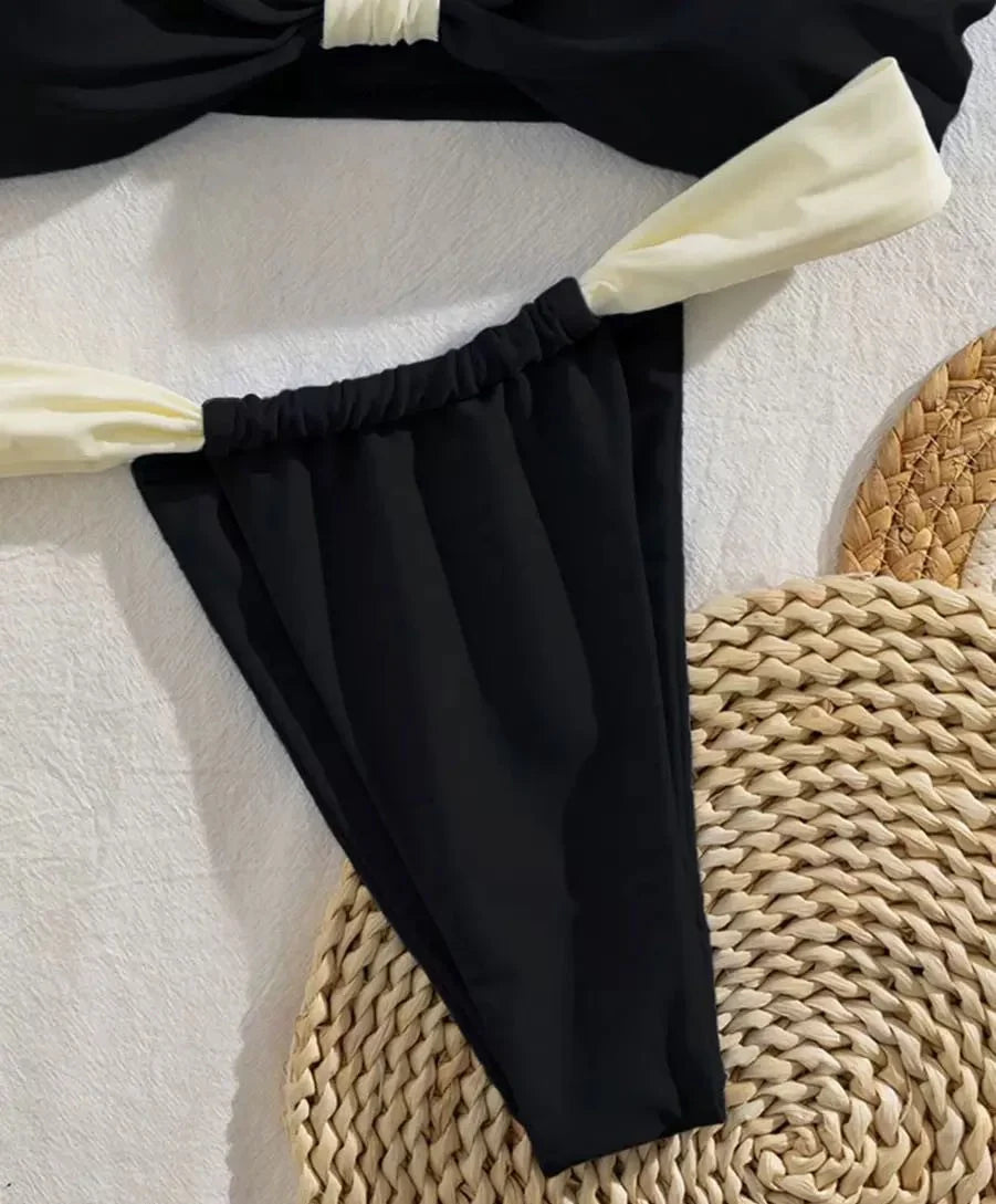 Naia Contrast Trim Bikini Set