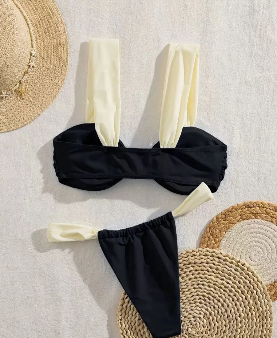 Naia Contrast Trim Bikini Set