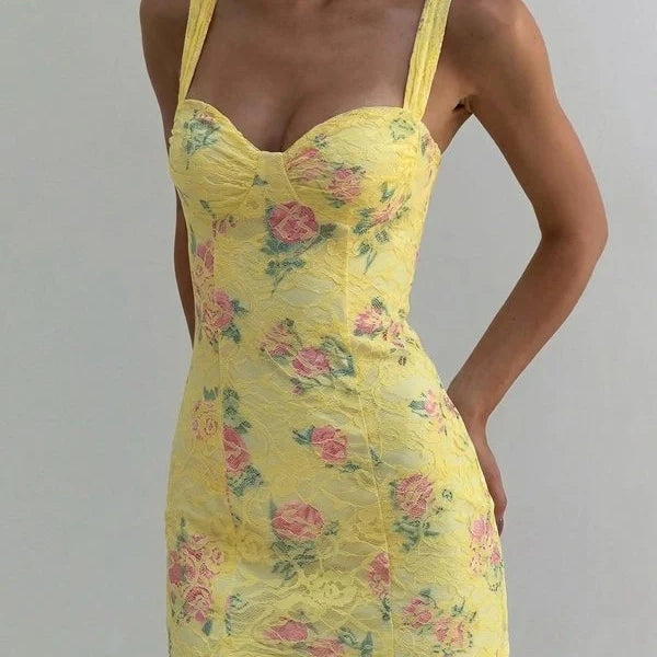 Floral Print Bodycon Mini Dress