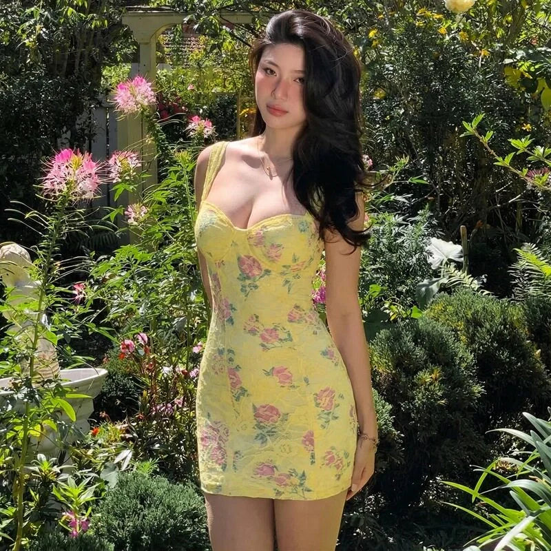Floral Print Bodycon Mini Dress