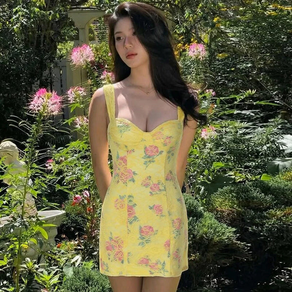 Floral Print Bodycon Mini Dress