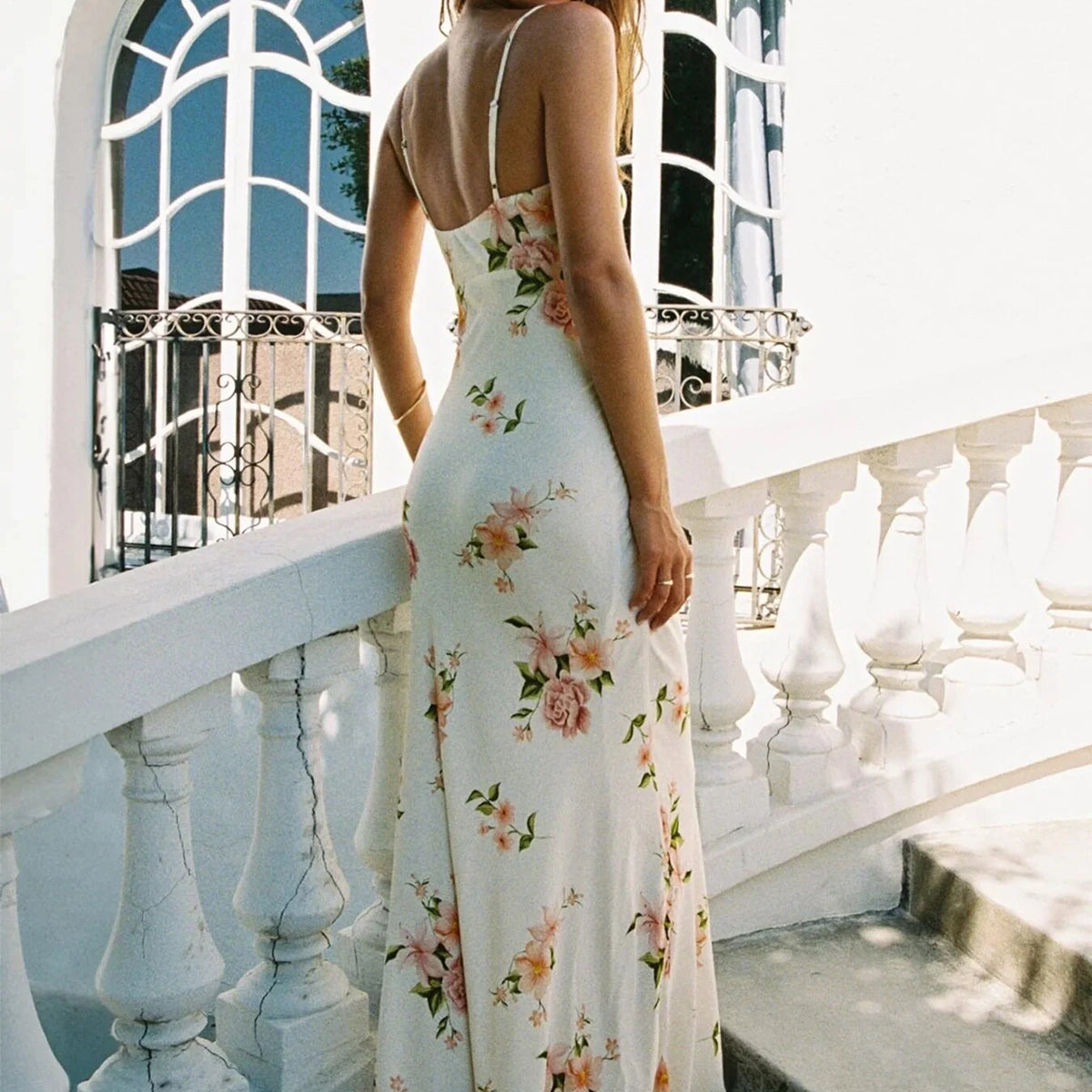 Floral V-Neck Maxi Dress
