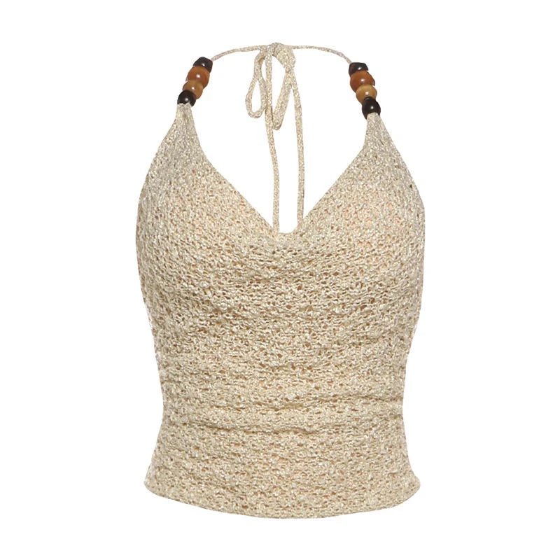 Halter Neck Backless Tank Top