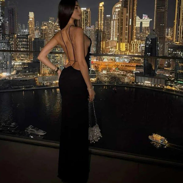 Selena Halter Neck Bodycon Maxi Dress
