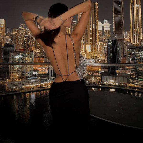 Selena Halter Neck Bodycon Maxi Dress