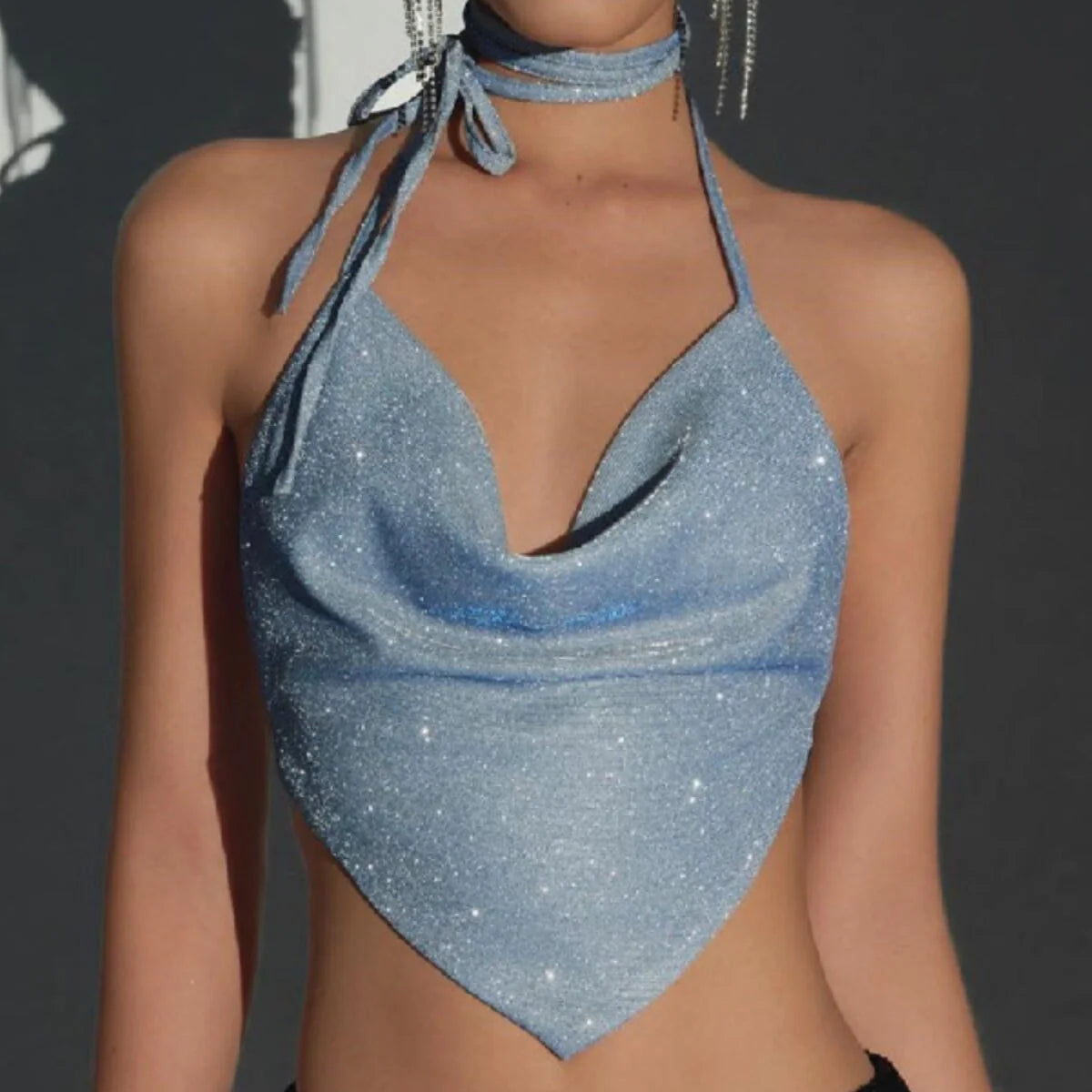 Halter Neck Irregular Tube Top [4V3DEUIS]