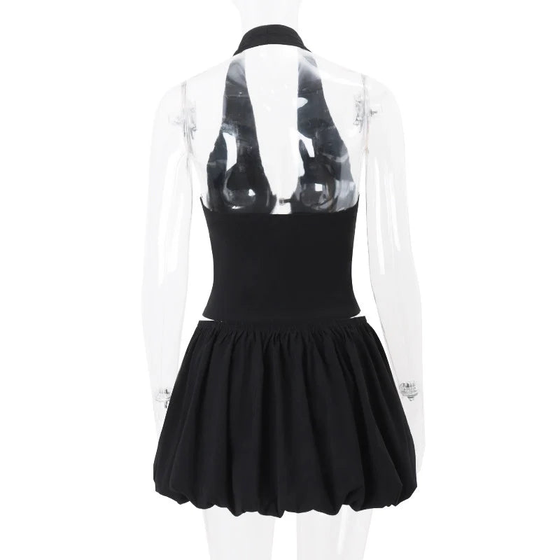 Halter Neck Skirt Set