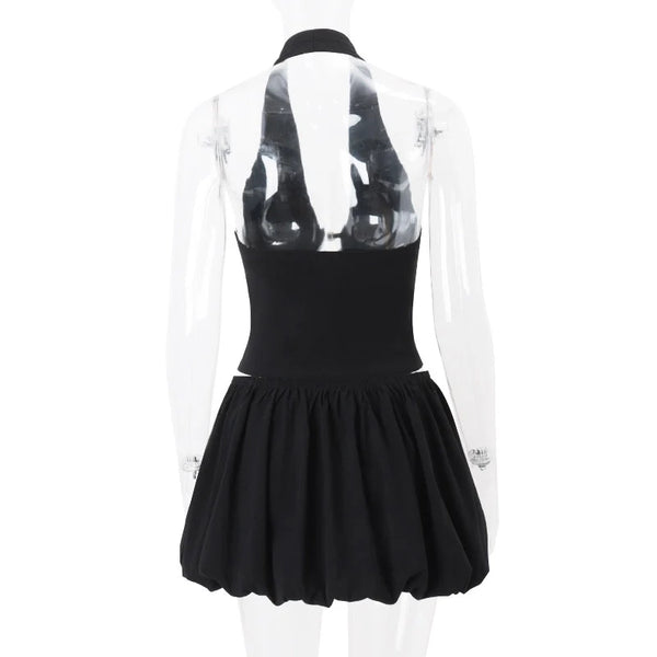 Halter Neck Skirt Set