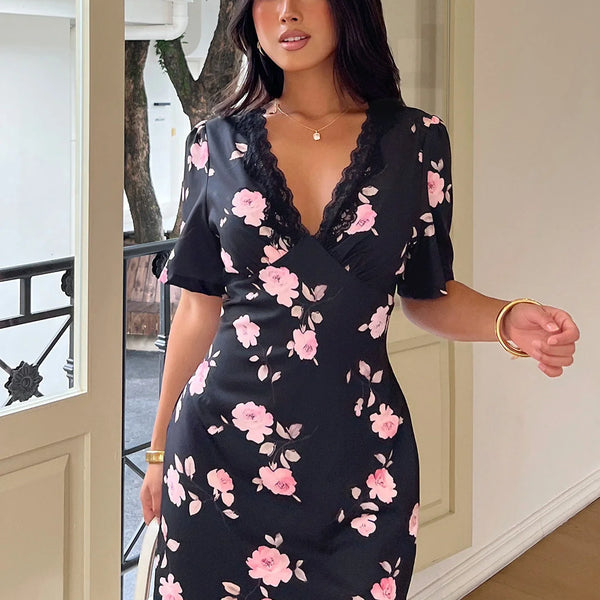 Lace Bodycon Mini Dress