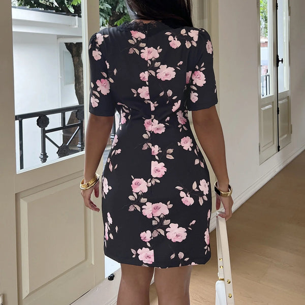 Lace Bodycon Mini Dress
