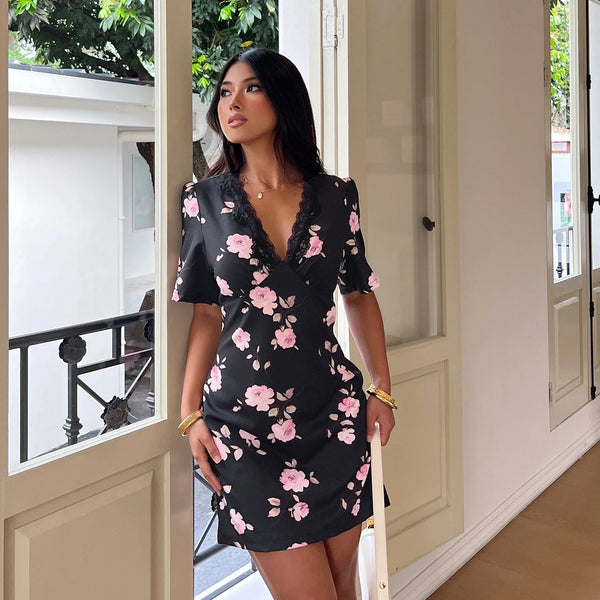 Lace Bodycon Mini Dress