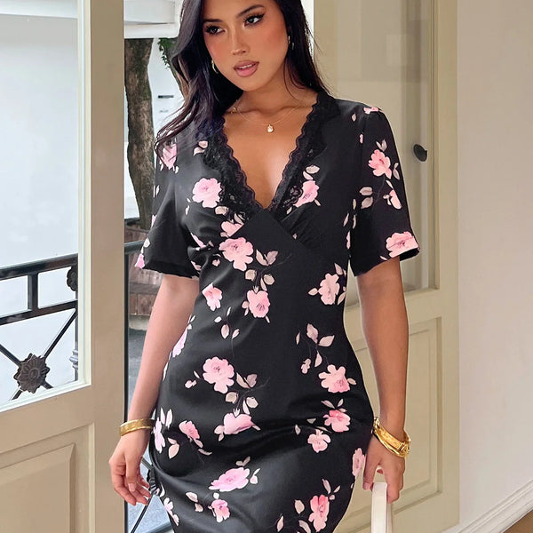 Lace Bodycon Mini Dress