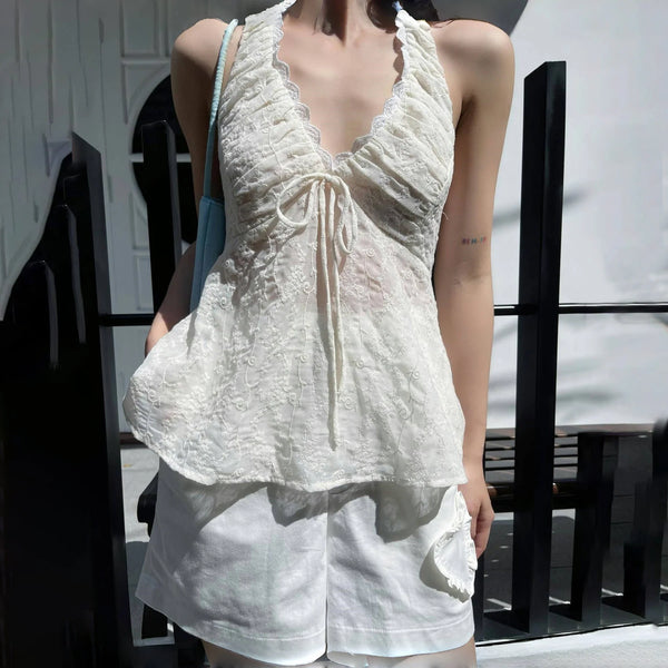 Lace Halter Neck Camisole
