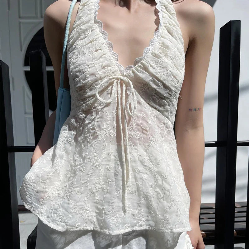 Lace Halter Neck Camisole