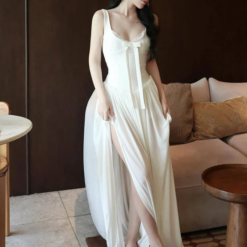 Lace Slit Maxi Dress