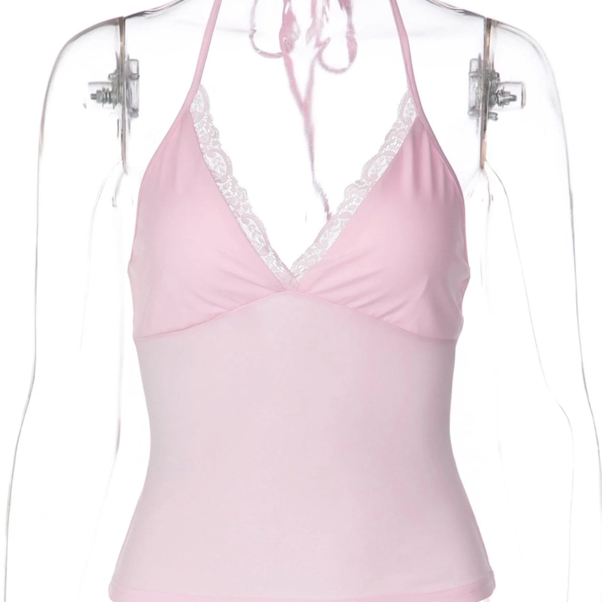 Lace Trim Halter Cami Top