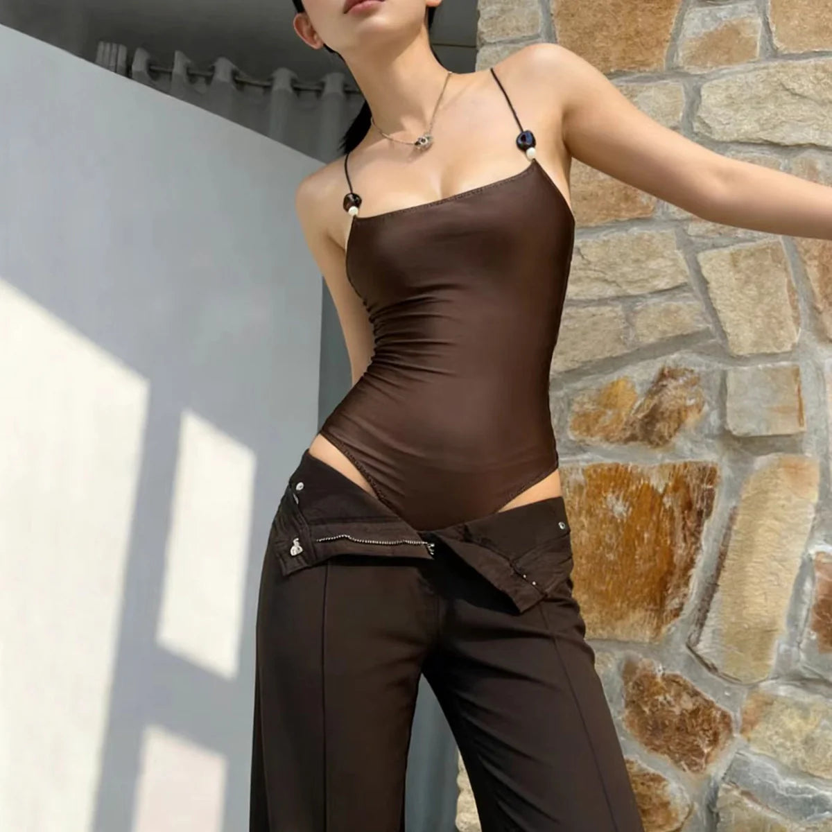 Lennox Cross-Strap Backless Camisole