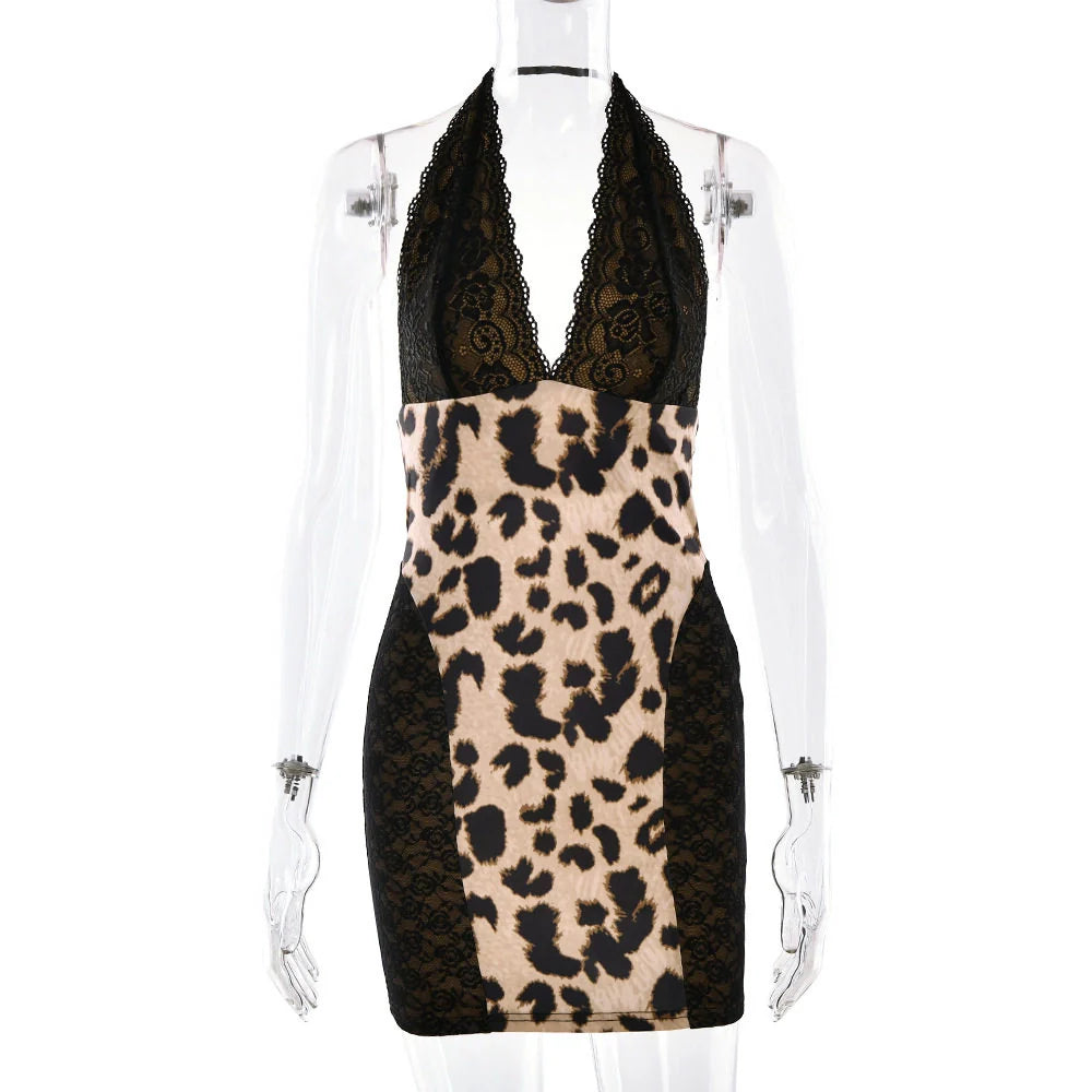 Leopard Print Bodycon Mini Dress