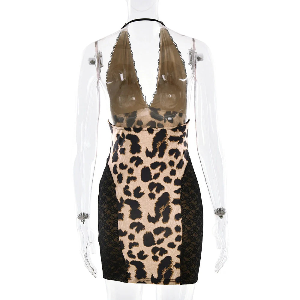 Leopard Print Bodycon Mini Dress