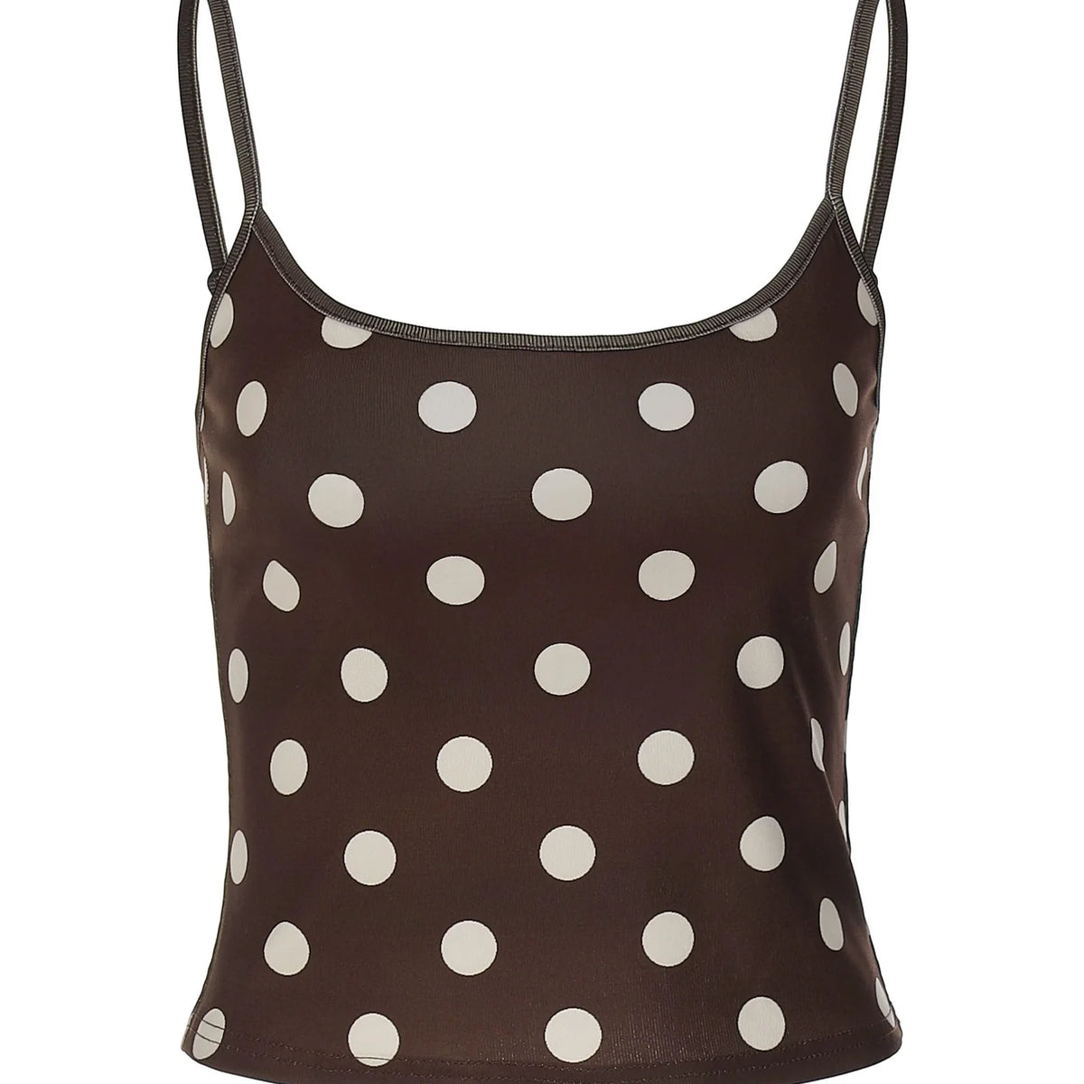 Mirella Polka Dot Backless Crop Top