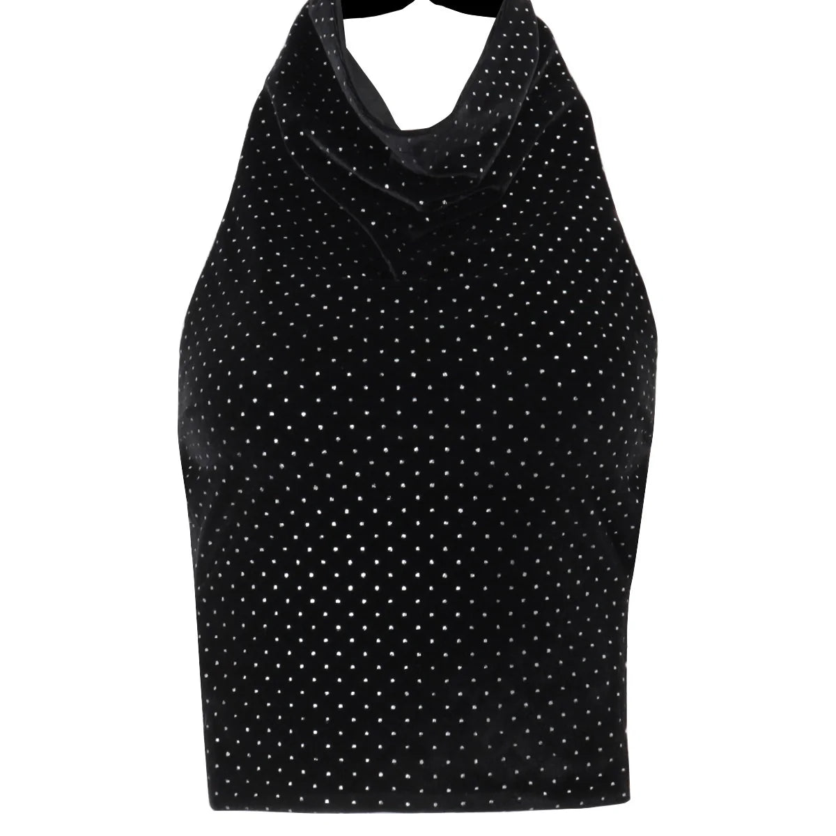 Polka Dot Backless Halter Top