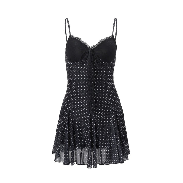 Polka Dot Lace Mini Dress