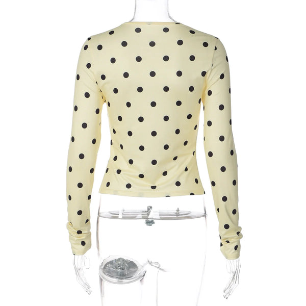 Léonie Polka Dot Long Sleeve Top