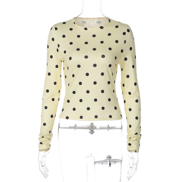 Léonie Polka Dot Long Sleeve Top