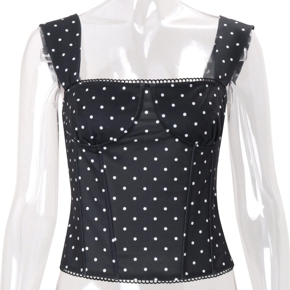 Polka Dot One Shoulder Top