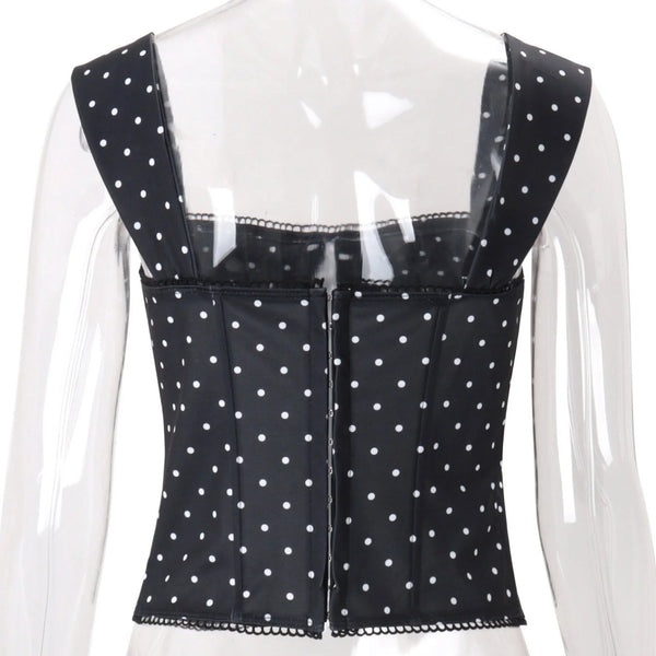 Polka Dot One Shoulder Top
