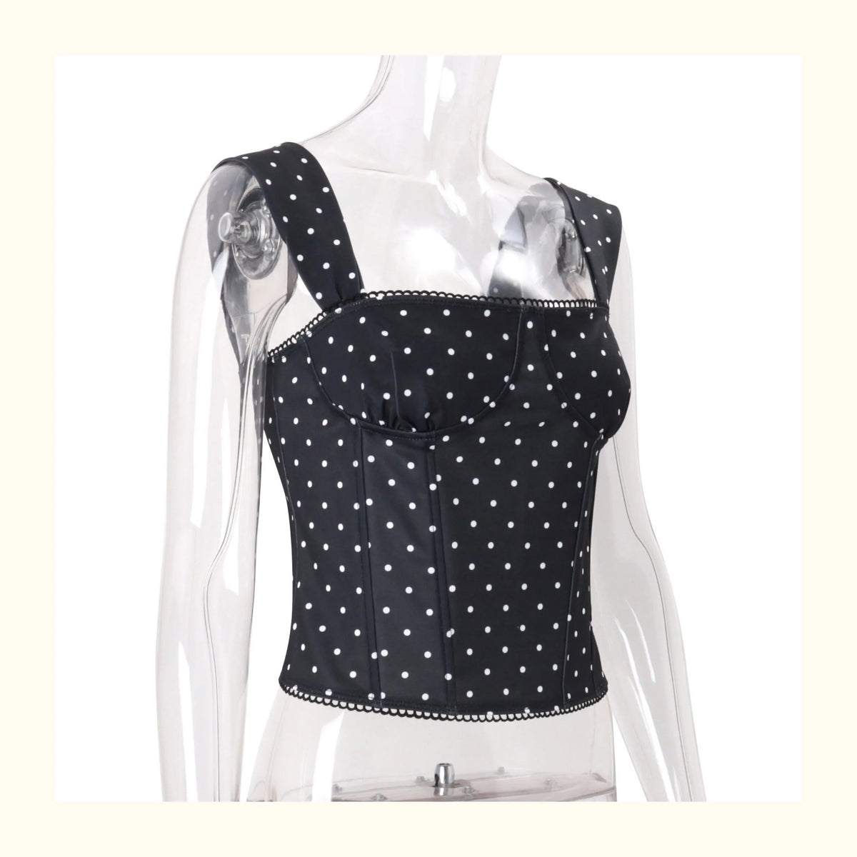 Polka Dot One Shoulder Top