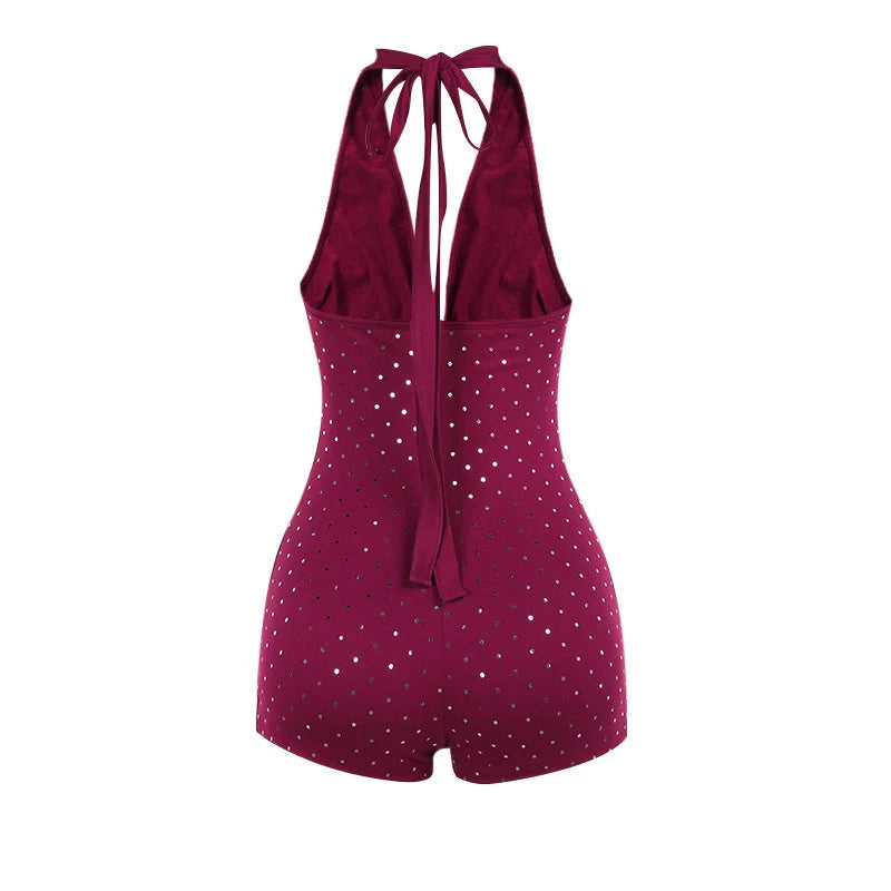Seraphina Rhinestone High-Waist Jumpsuit