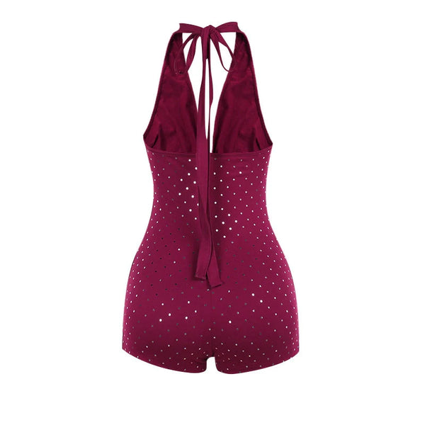 Seraphina Rhinestone High-Waist Jumpsuit