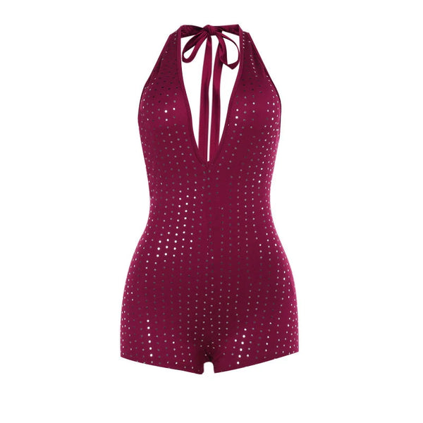 Seraphina Rhinestone High-Waist Jumpsuit