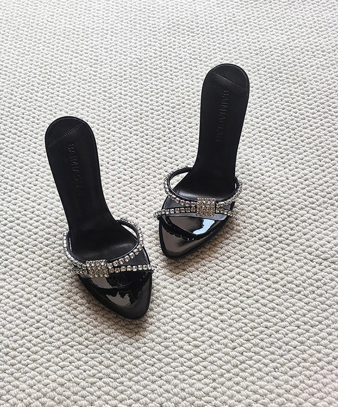 Rhinestone Strap Stiletto Sandals