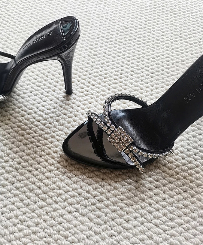 Rhinestone Strap Stiletto Sandals