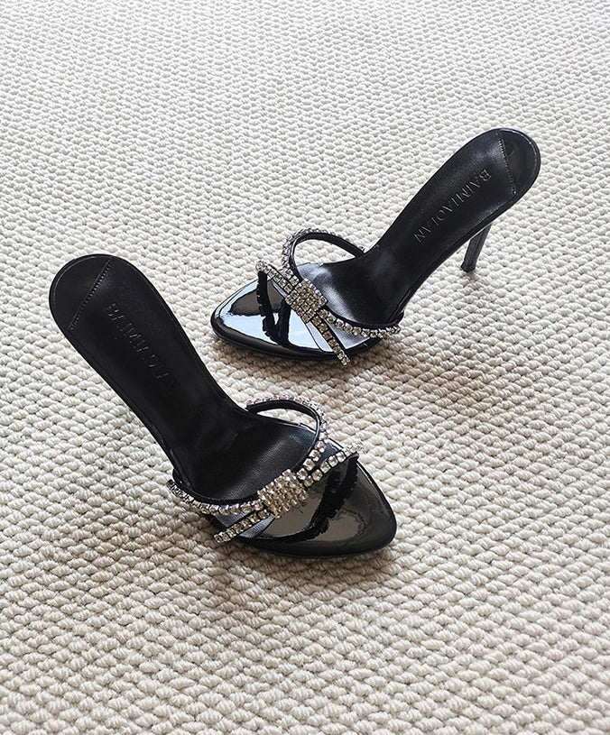 Rhinestone Strap Stiletto Sandals