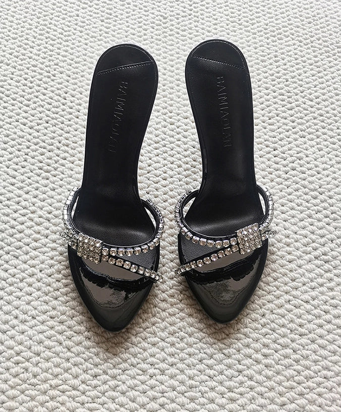 Rhinestone Strap Stiletto Sandals