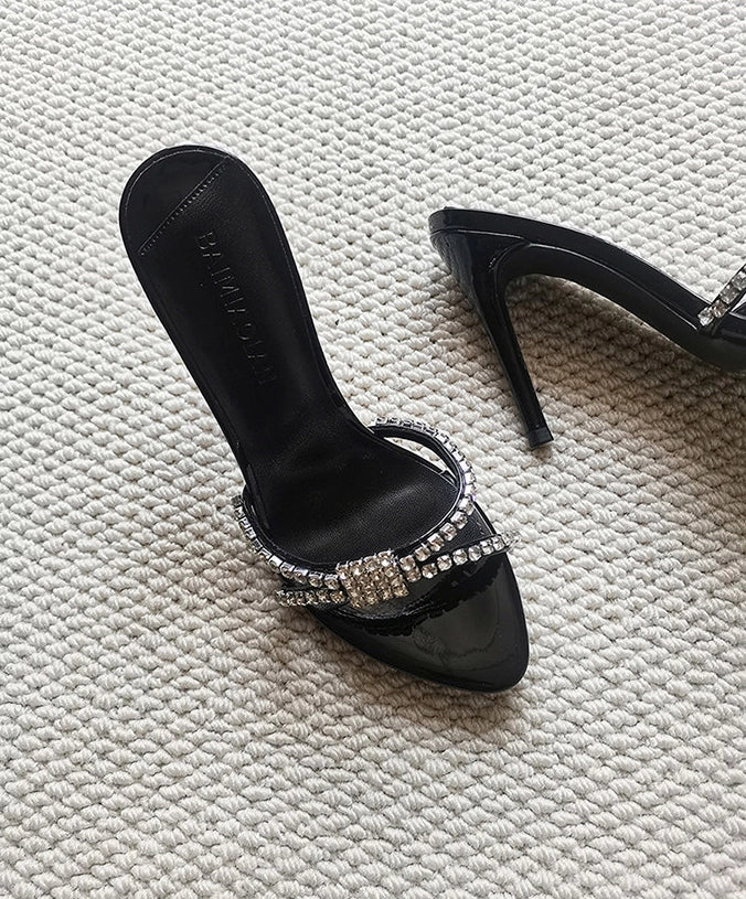 Rhinestone Strap Stiletto Sandals