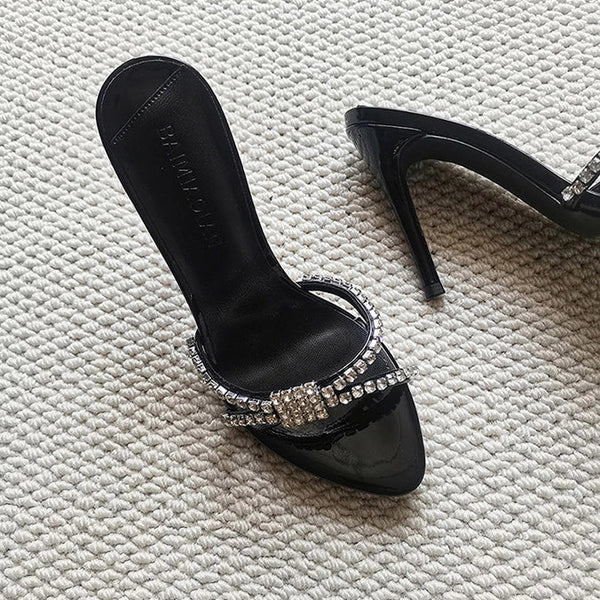 Rhinestone Strap Stiletto Sandals