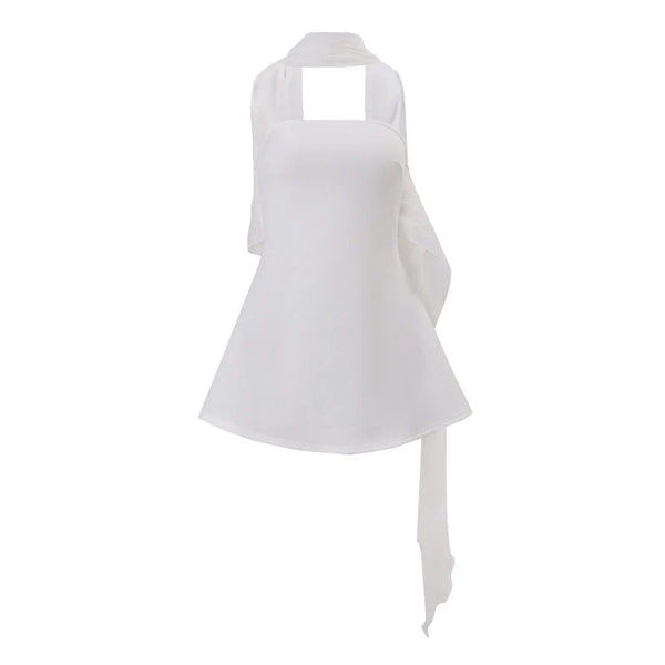 Ribbon Halter Neck Mini Dress